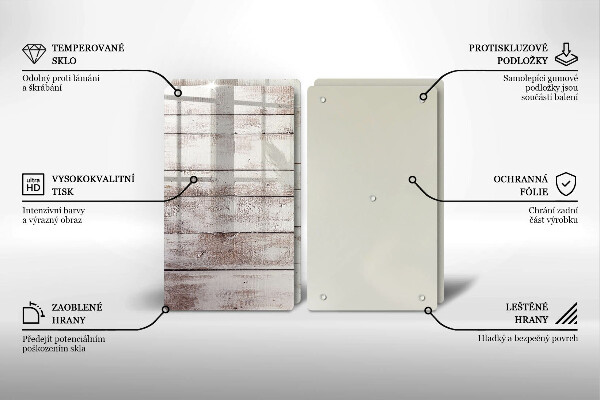 Cache plaque de cuisson Vieilles planches de bois