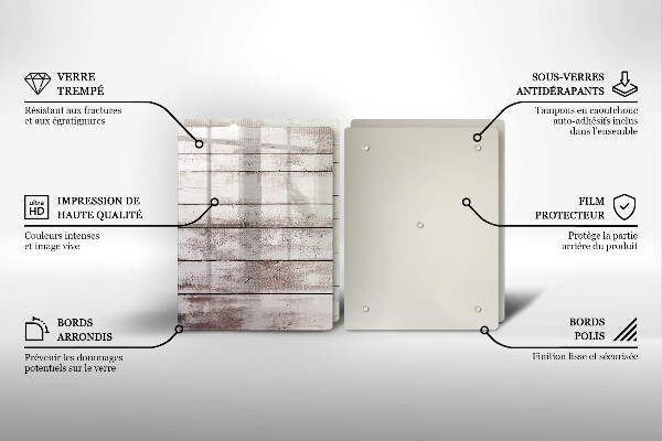 Cache plaque de cuisson Vieilles planches de bois