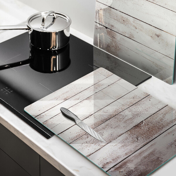 Cache plaque de cuisson Vieilles planches de bois