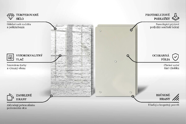 Cache plaque de cuisson Mur de briques