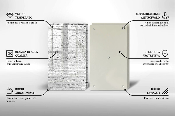 Cache plaque de cuisson Mur de briques