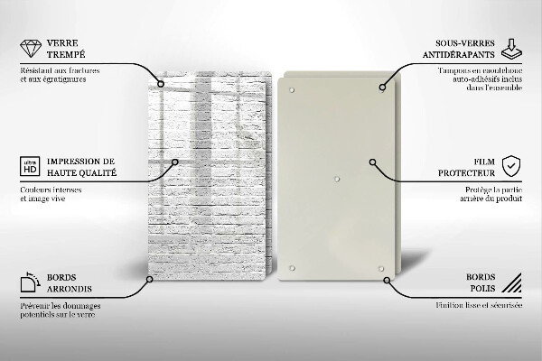 Cache plaque de cuisson Mur de briques