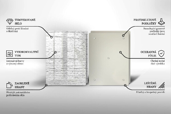 Cache plaque de cuisson Mur de briques