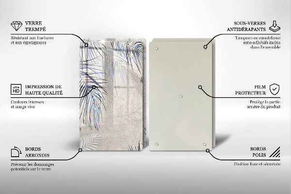 Protection plaque induction Feuilles subtiles