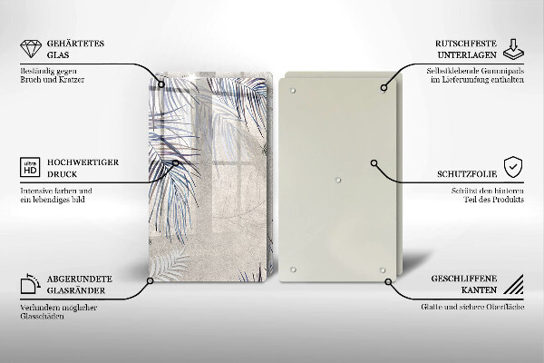Protection plaque induction Feuilles subtiles