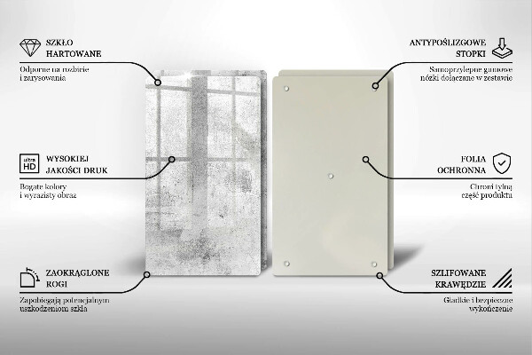 Protection plaque induction Texture béton