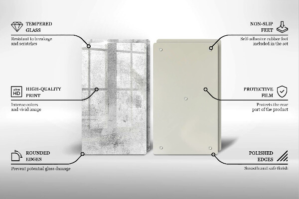 Protection plaque induction Texture béton