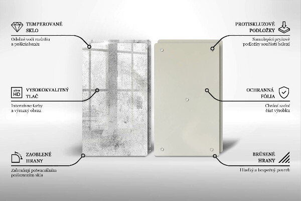 Protection plaque induction Texture béton