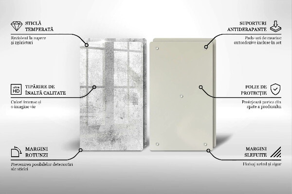 Protection plaque induction Texture béton