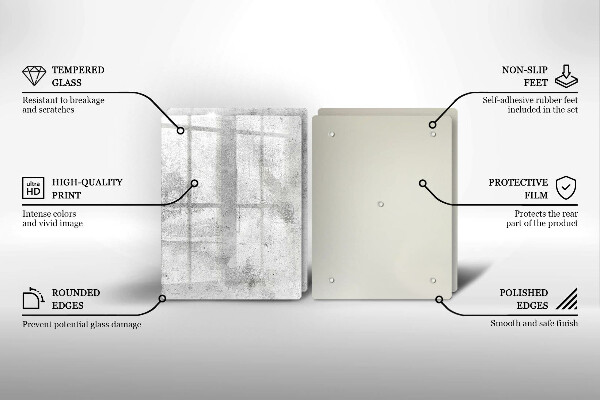 Protection plaque induction Texture béton