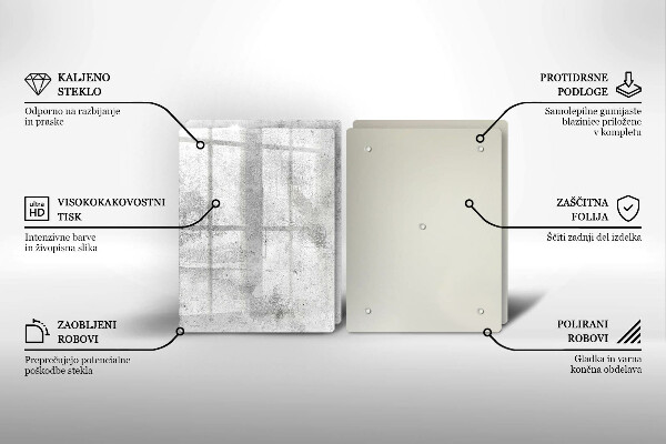 Protection plaque induction Texture béton