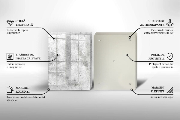 Protection plaque induction Texture béton