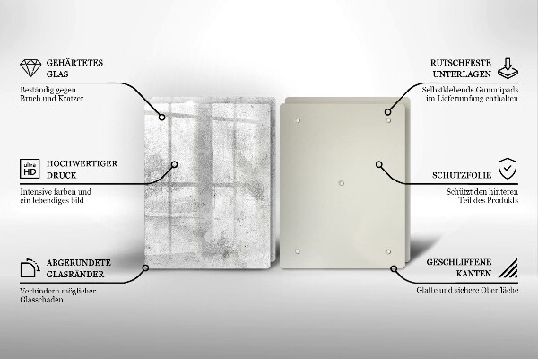 Protection plaque induction Texture béton