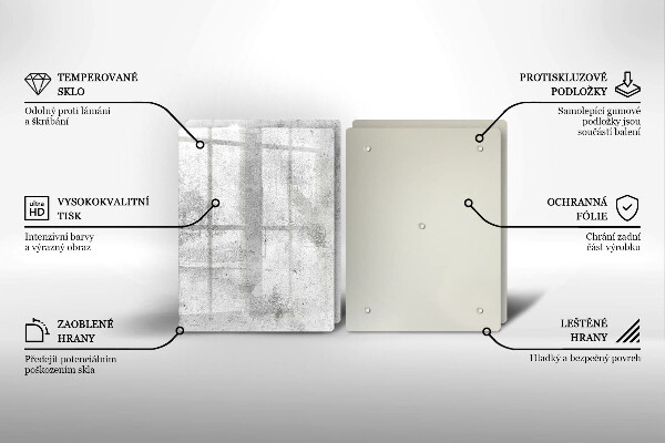 Protection plaque induction Texture béton