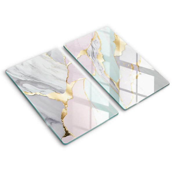Protection plaque induction Marbre pastel