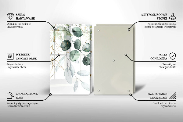 Protection plaque induction Plantes peintes