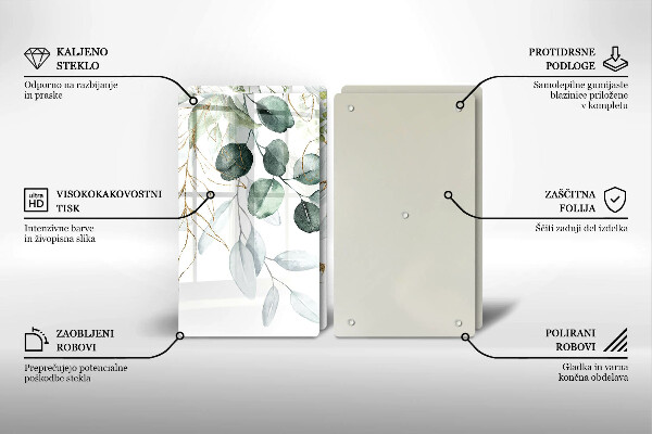 Protection plaque induction Plantes peintes