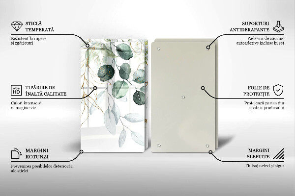 Protection plaque induction Plantes peintes