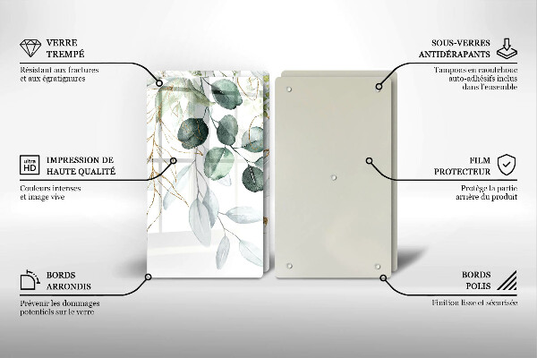 Protection plaque induction Plantes peintes