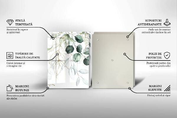 Protection plaque induction Plantes peintes