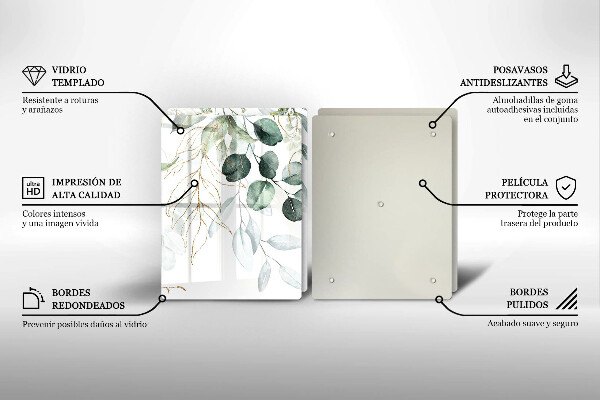 Protection plaque induction Plantes peintes