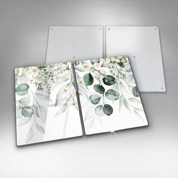 Protection plaque induction Plantes aquarelles