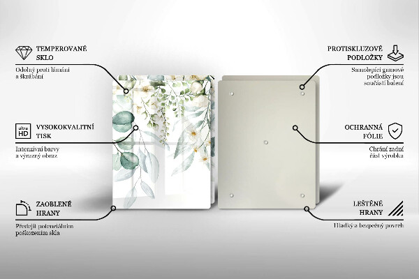 Protection plaque induction Plantes aquarelles