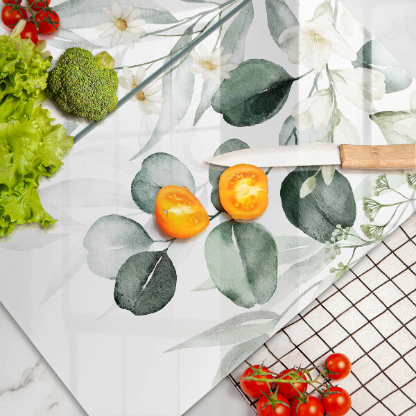 Protection plaque induction Plantes aquarelles