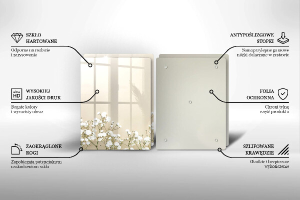 Protection plaque induction Fleurs de bohème en plâtre