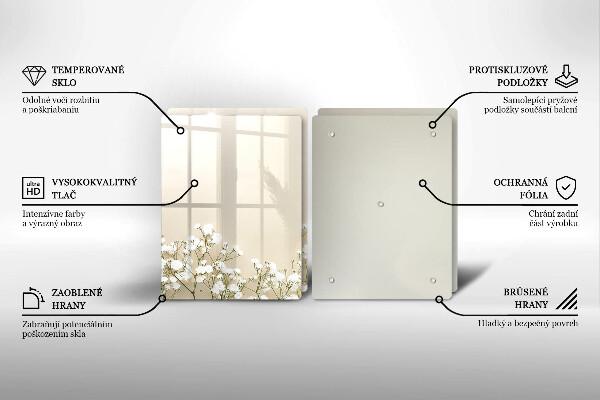 Protection plaque induction Fleurs de bohème en plâtre