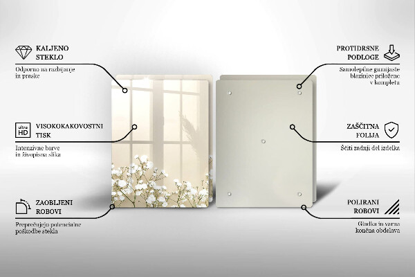 Protection plaque induction Fleurs de bohème en plâtre