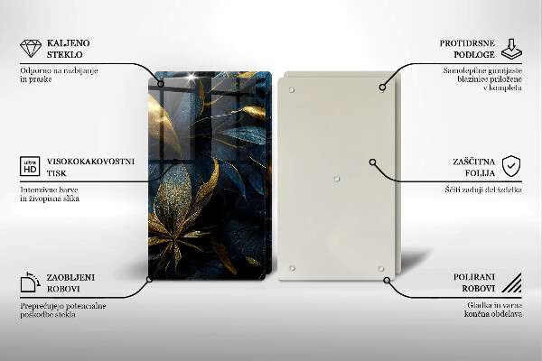 Protection plaque induction Feuilles décoratives avec de l'or