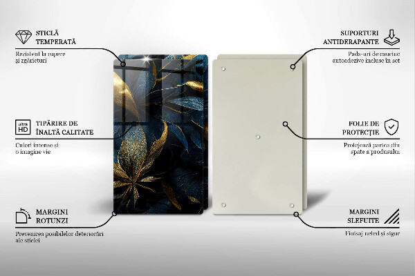 Protection plaque induction Feuilles décoratives avec de l'or