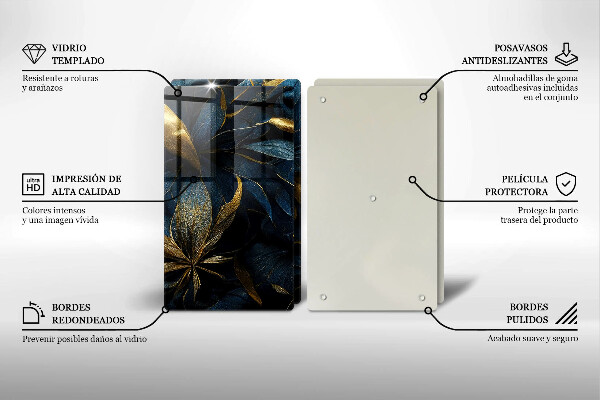 Protection plaque induction Feuilles décoratives avec de l'or