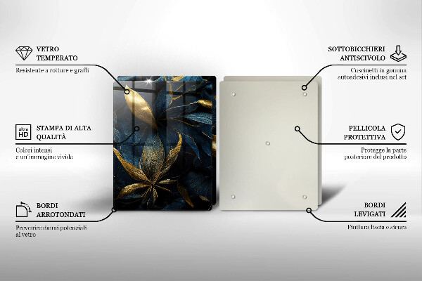 Protection plaque induction Feuilles décoratives avec de l'or