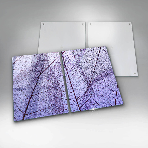 Protection plaque induction Feuilles veinées