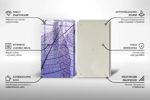 Protection plaque induction Feuilles veinées