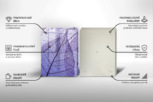 Protection plaque induction Feuilles veinées