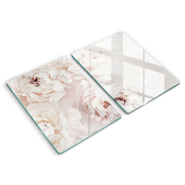 Protection plaque induction Pivoines pastel