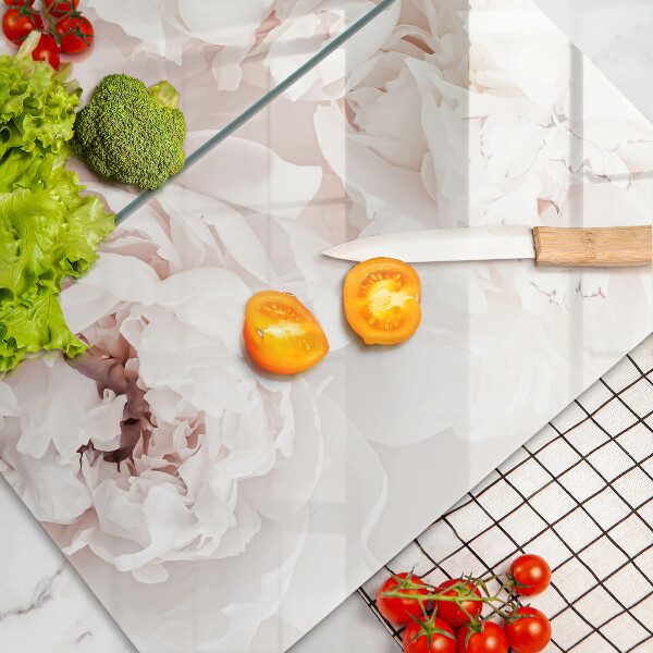 Protection plaque induction Pivoines pastel