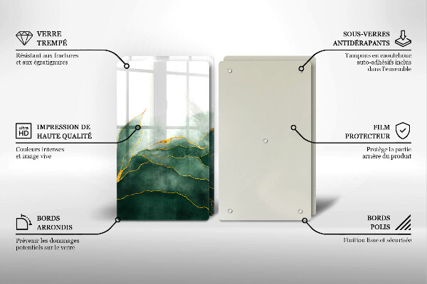 Protection plaque induction Nature abstraite