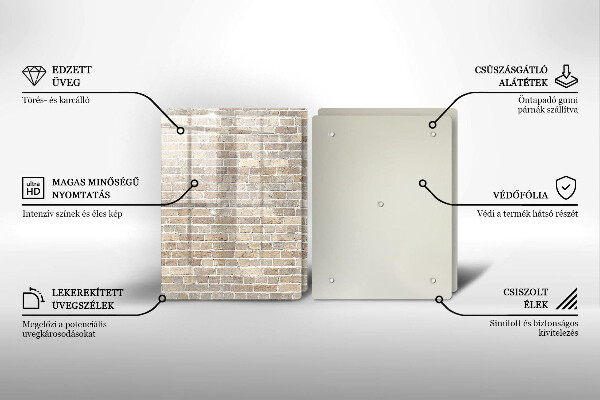 Protection plaque induction Mur de briques lumineuses