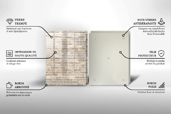 Protection plaque induction Mur de briques lumineuses