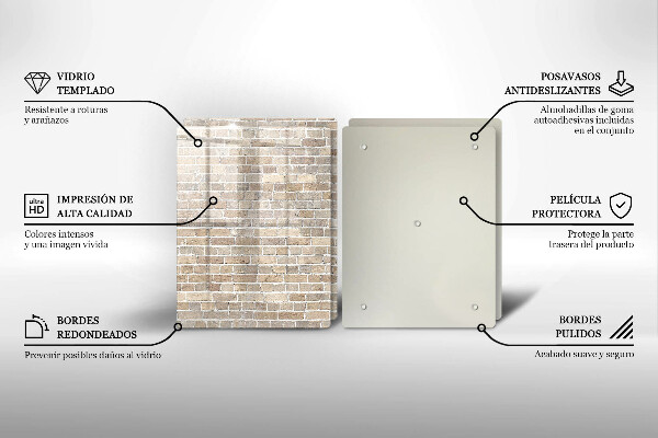 Protection plaque induction Mur de briques lumineuses