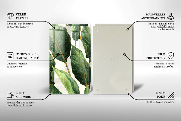 Protection plaque induction Feuilles de banane