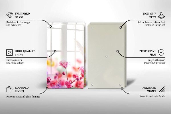 Protection plaque induction Prairie fleurie