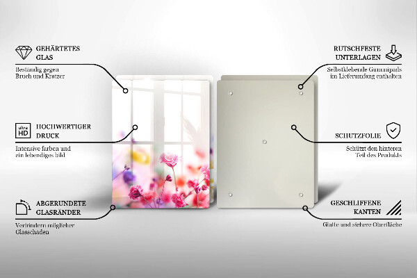 Protection plaque induction Prairie fleurie