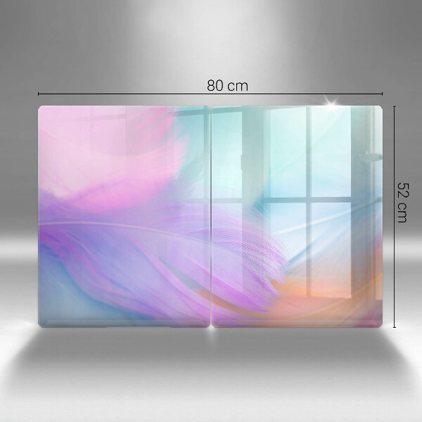 Protection plaque induction Plumes pastels