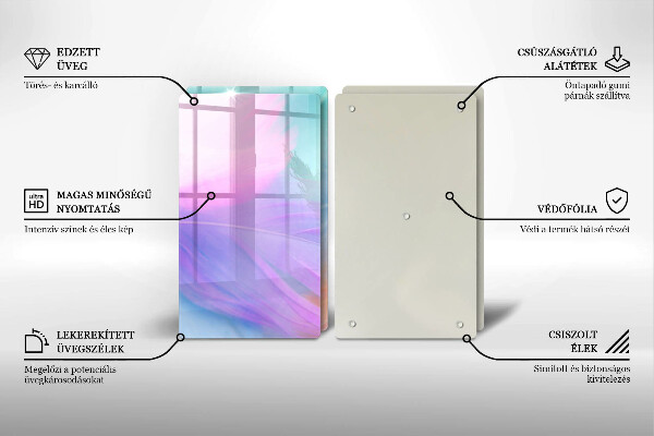Protection plaque induction Plumes pastels