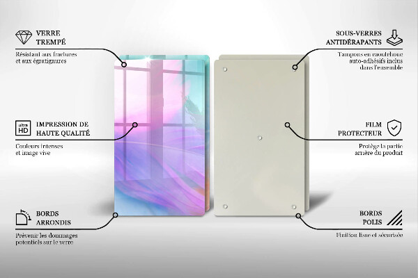 Protection plaque induction Plumes pastels